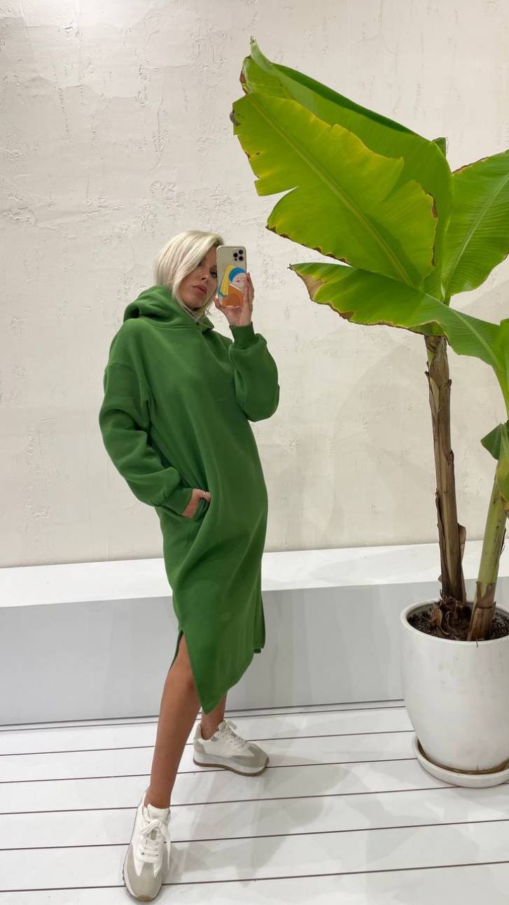 Stilinga žalia laisvalaikio suknelė "FAME"
